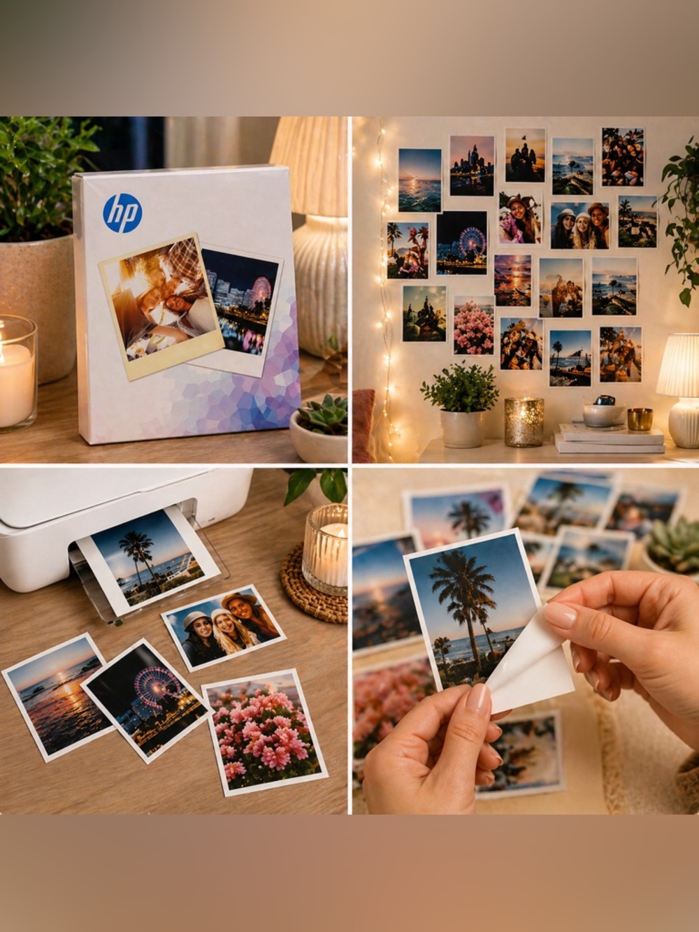 HP Social Media Snapshots Sticky-Back Photo Paper | 4x5 | 25 Sheets | New Sealed